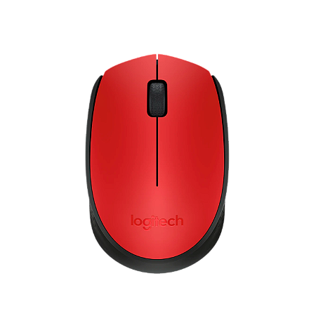Mouse Sem Fio USB Ergonômico Ambidestro Vermelho M170 Logitech