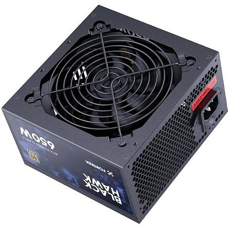 Fonte Black Hawk 650W Real Selo 80 Plus PFC Ativo Fortrek