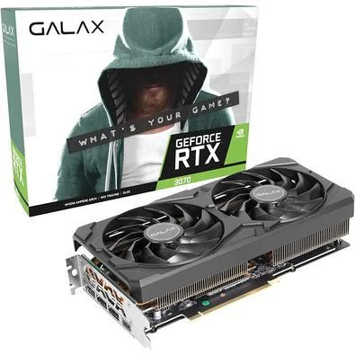 Placa de Vídro Geforce Nvidia RTX 3070 8GB GDDR6 256Bit HDMI Displayport 37NSL6M2DKOC Galax