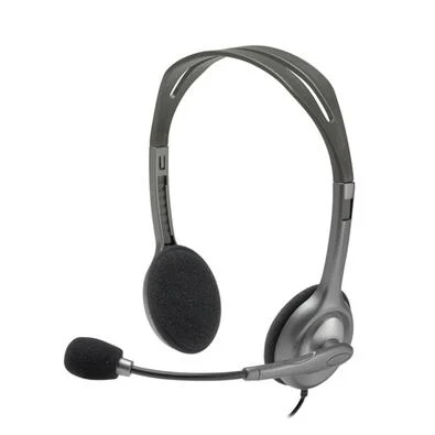 Headset Estéreo Cinza P3 H111 Logitech