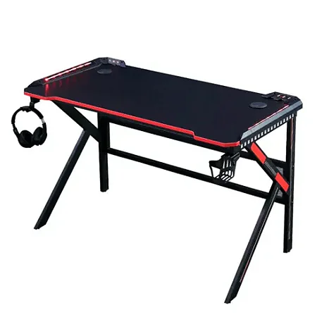 Mesa Gamer LED RGB 1.2M c/Suporte Headset e Copo Aitek DELTA-M1202K