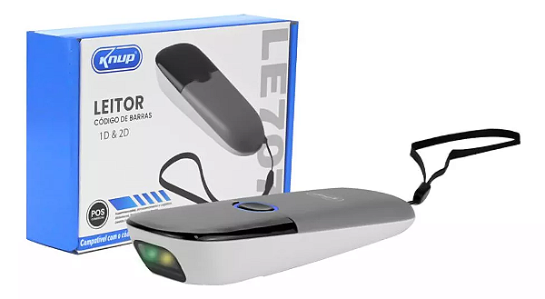 Leitor de Código de Barras Sem Fio Scanner 1D 2D KP-LE707 Knup