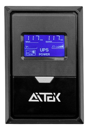 Nobreak Aitek UPS 650VA Entrada Bivolt Saida 110V 1 Bateria 2 Tomadas ANB-1106