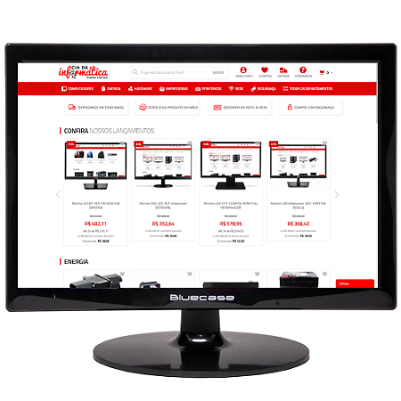 Monitor LED 15,4" VGA HDMI 800p BM154D4VW Bluecase