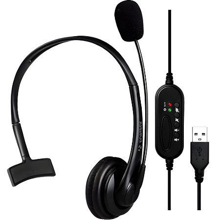 Headset Monoauricular USB Cabo 2m FK731A Fortrek