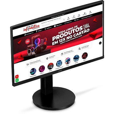 Monitor LED 22" Full HD 1080P 75hz 4ms VGA HDMI Preto c/Base Ajustável 22B30HMF AOC