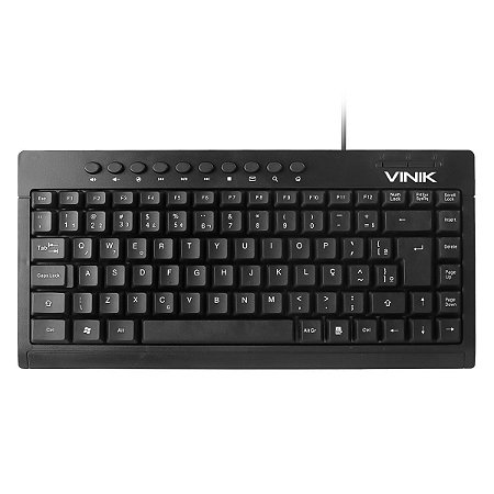 Mini Teclado USB Multimídia ABNT2 Preto Dynamic DT111 Vinik