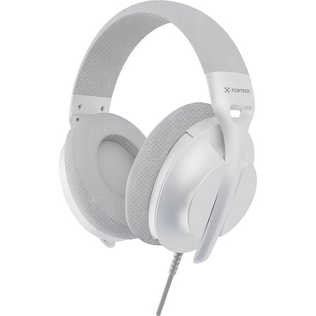 Headset Gamer USB 7.1 Surround c/Microfone Retrátil Minimalista Wise Branco Fortrek