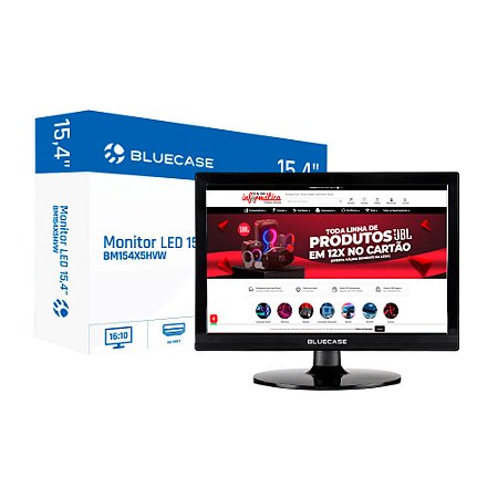 Monitor Bluecase LED 15,4' Vga Hdmi 60hz BM154X6VW