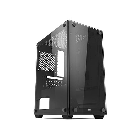Gabinete Gamer MT-G110BK mATX Preto Vidro Temperado C3 Tech