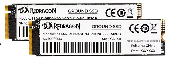 SSD 512GB M2 NVME Redragon PCIe 3.0