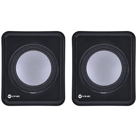Caixa de Som 2.0 5W USB P2 com Controlador de Volume Vinik