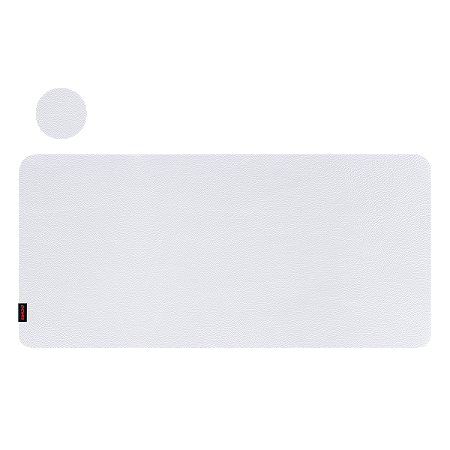 Mouse Pad Pcyes Exclusive Corporativo Branco 800x400x3mm Superfície PVC Base Suede