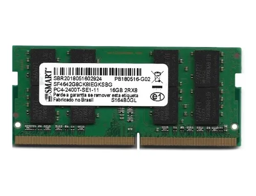 Memória RAM Smart 16GB DDR4 2400MHz SODIMM para Notebook /SF4642G8CK8IEGKSBG/