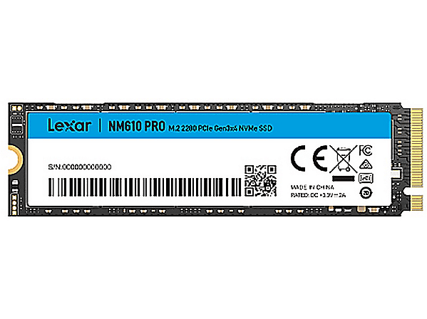 SSD Lexar NM610 Pro 500GB NVMe M.2 2280 / PCIe Gen3x4 / Alta performance para PC