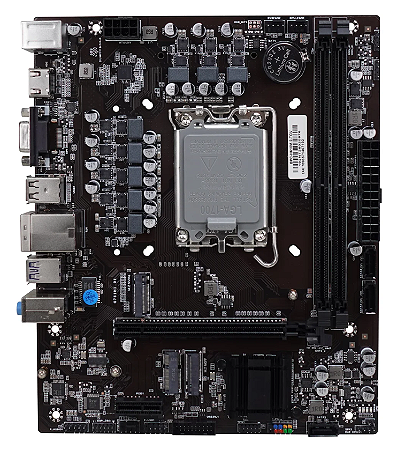 Placa Mãe BRAZIL PC BPC-H610M.2-TGV LGA1700 Intel H610 2x DDR4 M.2 NVMe HDMI VGA