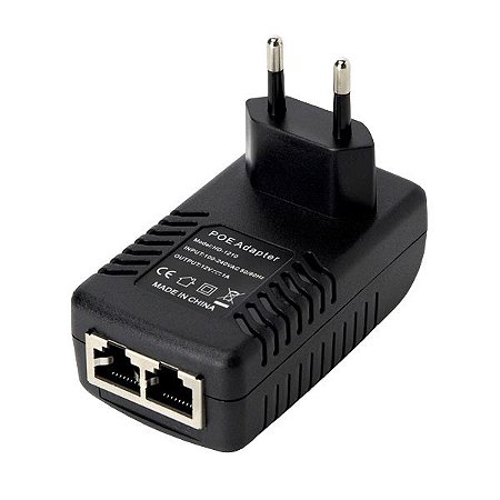 Fonte Injetor PoE Passivo 12V 1.0A Bivolt 100-240V Conector RJ45 HD-1210