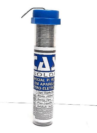 Solda Estanho em Fio Cast Sn63/Pb37 1.0mm 22g Tubo com Fluxo Resina M