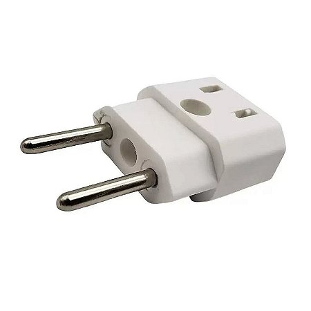 Adaptador de Tomada Universal 10A para 20A e 20A para 10A Bivolt 2P+T Padrão Brasileiro Branco