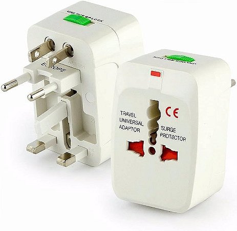 Adaptador de Tomada Universal Internacional IT-BLUE LE1055 10A Bivolt com LED Indicador