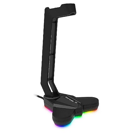 Suporte para Headset Fortrek Vickers RGB Preto 70534 com 9 Efeitos de Iluminação e Cabo Trançado 1.5m