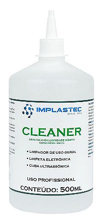 Álcool Isopropílico 99,5% Pureza Implastec Cleaner 500ml para Limpeza de Eletrônicos