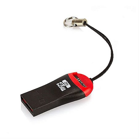 Leitor de Cartão de Memória Adaptador USB 2.0 para Micro SD e SDHC Portátil
