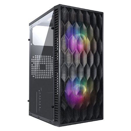 Gabinete Gamer Vinik Wave GGWACBK Mid Tower mATX Mini-ITX Lateral Acrílico Preto