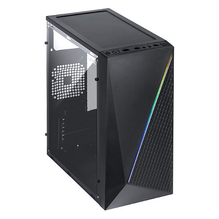 Gabinete Gamer Vinik Murk GGMACBK Mid-Tower mATX/ITX Janela Acrílico Fita LED RGB USB 3.0 Preto