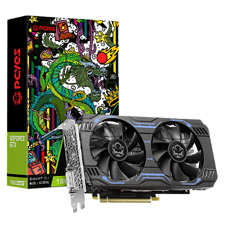 Placa de Vídeo PCYES GeForce GTX 1660 SUPER Graffiti Series 6GB GDDR6 192bit Dual Fan PA1660S6GR6DF