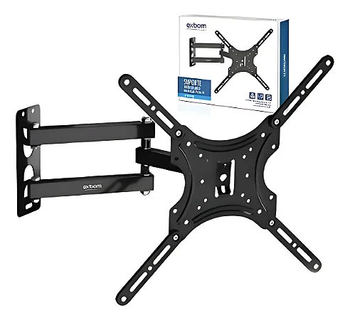 Suporte de Parede Articulado Duplo Exbom SPTV-E330 para TV 26 a 55 polegadas até 20kg VESA 400x400