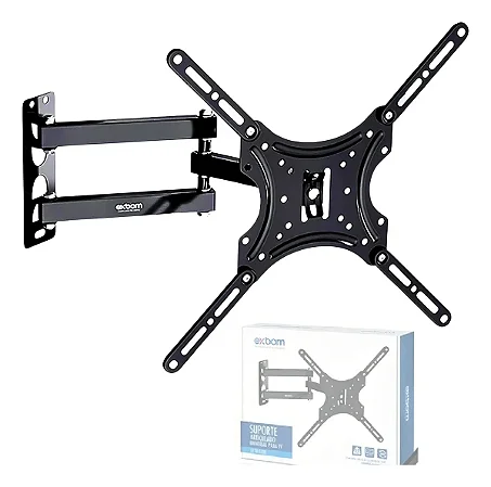 Suporte de Parede Articulado Exbom SPTV-E320 para TV e Monitor 10 a 37 polegadas VESA 100x100