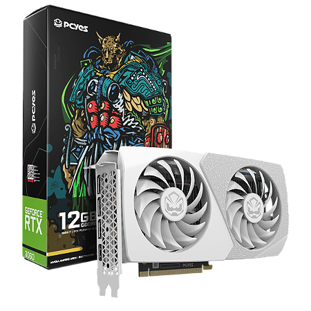 Placa de Vídeo PCYES GeForce RTX 3060 Graffiti Projeto Edge 12GB GDDR6 Dual Fan