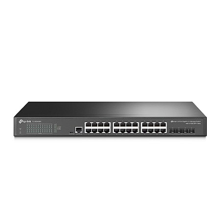 Switch TP-Link TL-SG3428X 24 Portas Gigabit 4 SFP+ 10G L2+ Gerenciável Rack 128Gbps Fanless