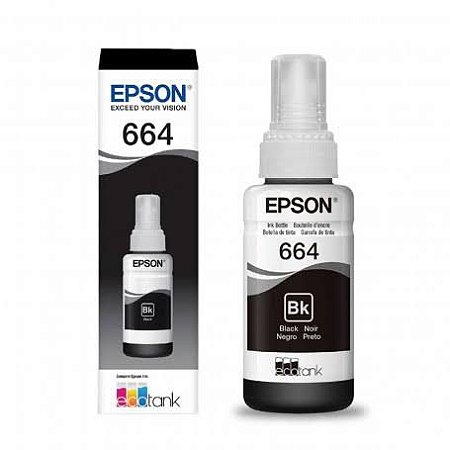 Refil de Tinta Epson Preto T664 T6644120