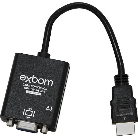 Conversor HDMI x VGA Audio P2 CC-HV100 Exbom