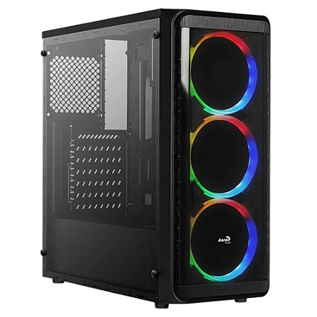 Gabinete Mid Tower RGB 3 Coolers Aerocool SI-5200