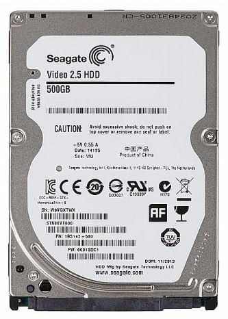 HD 2.5" Notebook SATA 500GB Seagate