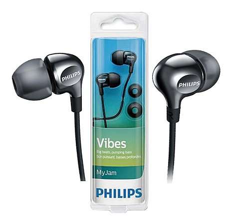 Fone de Ouvido Preto Auricular Philips SHE3700BK - Cia da Informática - Os  Melhores Preços do DF