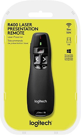 Apresentador de Slides Laser Multimidia 6 Botões R400 Logitech