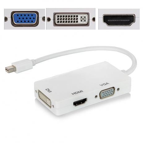 Adaptador Mini DisplayPort x HDMI/VGA/DVI