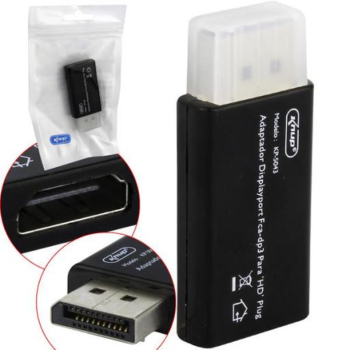 Conversor DisplayPort x HDMI Fêmea 1080P Knup