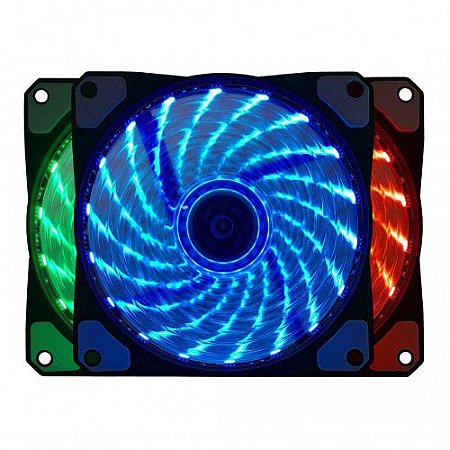 Cooler Gabinete 120x120mm Bluecase BF-08RGB RGB 6 Pinos