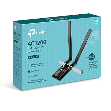 Placa de Rede PCI-E Wireless DualBand Bluetooth AC1200 Archer T4E TP-Link