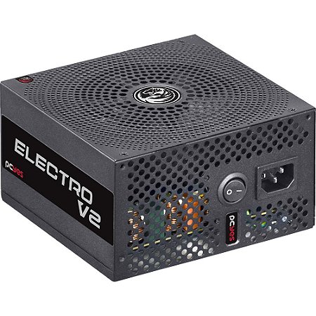 FONTE 500W REAL ELECTRO V2 80 PLUS White CABOS PRETOS PCYES ELV2WHPTO500W