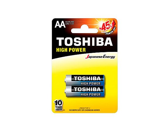 Pilha Alcalina Toshiba 1,5V AA 2 Unidades LR6GCP BP-2CN