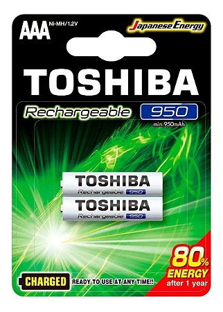 Pilha Recarregável Toshiba TNH-3GAE 1,2V AAA 2 Unidades