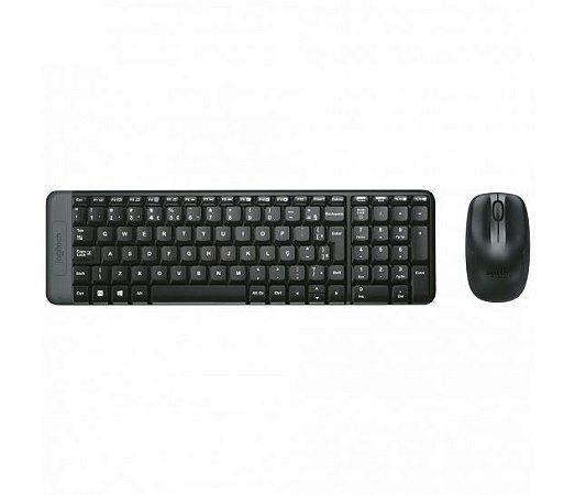 KIT Teclado + Mouse Sem Fio 2,4GHz MK220 Logitech