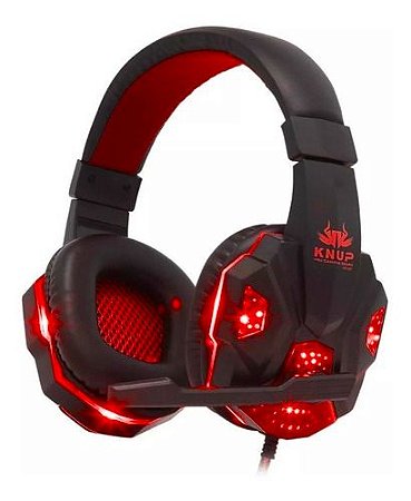 Headset Gamer Pro 5 Kill, Vermelho/Preto, Knup