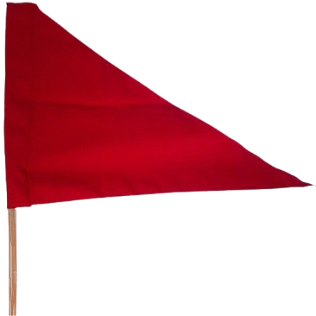 Kit 10 Bandeiras Triangular 50X75cm com Mastro de 70cm